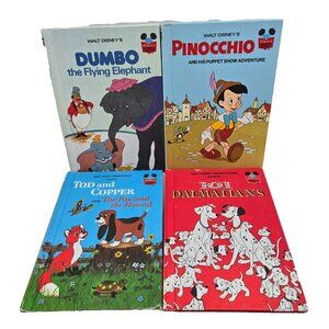 Disney Grolier Book Club Books Dumbo Pinocchio Fox And The Hound 101 Dalmatians